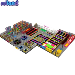 Équipement <span class=keywords><strong>de</strong></span> trampoline commercial pour parcs <span class=keywords><strong>de</strong></span> saut, service OEM ODM, zone <span class=keywords><strong>de</strong></span> dodgeball, grand nouveau design, toboggan donut, pont en filet - Product Image 5