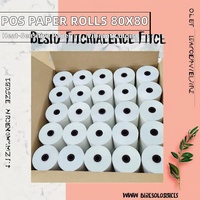 Etiquetas Adhesivas Térmicas Impermeables Más Vendidas para Impresoras de Recibos de Supermercados, 57mm/80mm, Resistentes al Aceite y a los Arañazos, Personalizadas
