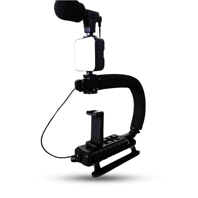 Tiktok USB Studio Microphone Tripod Stand LED for Video Conference Mobile Phone Video Camera Use-5.3 Wireless Remote Control