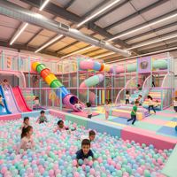 Grande structure de jeux intérieure pour enfants, piscine à balles, toboggans, trampolines, escalades, certifiée CE, taille et couleur personnalisées