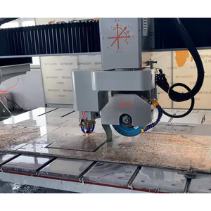 Cnc 41軸Cncブリッジソーカッティング大理石花崗岩マシン45度傾斜テーブルソーを使用してカウンタートップキッチンシンクをカット