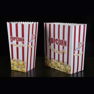 Thickened popcorn box folding disposable chips packaging baking packaging carton French fries box