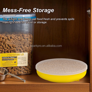 Sparkpro 2025 <span class=keywords><strong>Tulipe</strong></span> 3 en 1 Mangeoire pour animaux de compagnie à alimentation lente Bol pour chien en silicone de couleur unie de qualité alimentaire avec couvercle - Product Image 3