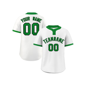 Grosir kustom Logo V leher sublimasi polos kancing kosong cepat kering pemuda bisbol Jersey - Product Image 1