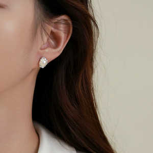 Boucles d'oreilles clous en argent 925 WENCHI pour femmes, perle naturelle 1609, modèle 2025 - Product Image 5