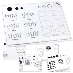 C190 SAFENG Silicone Nail Art Stamping Mat Nail Training Mat Nail Polish Coloring <strong>Practice</strong> <strong>Pad</strong> - Product Image 1