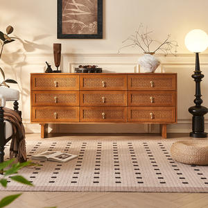 Meubles en bois massif d'usine chinoise pour la maison, hôtel, armoires <span class=keywords><strong>de</strong></span> buffet avec tiroirs, rangement, vitrine au sol pour le salon - Product Image 4