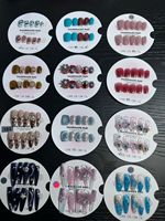 Uñas postizas acrílicas de alta calidad, hechas a mano, estilo cuadrado francés, almendradas y stiletto, para estudiantes, lote mixto 2026