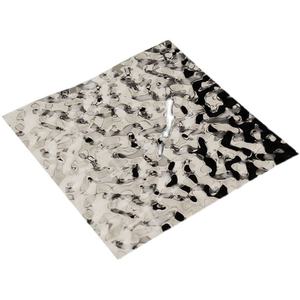 Plafond décoratif géométrique 3D moderne en acier inoxydable 304, miroir épaissi gaufré or rose, résistant à l'humidité pour salle de sport et appartement - Product Image 2