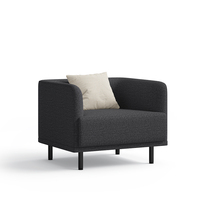 Ensemble de canapés modulaires de luxe, canapé durable pour visiteurs de bureau avec base en métal noir thermolaqué pour la zone de réception d'hôtel