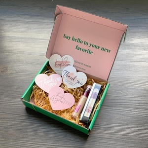 Tarjetas de Cartón con Forma de Corazón Personalizadas de 6x7 cm y 300 g/m², Impresión Serigráfica para Embalaje de Cosméticos y Joyería, Notas de Agradecimiento Comerciales - Product Image 4