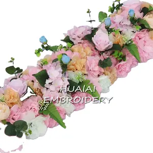 100*25CM Bán Buôn Artificial Đẹp ROSE FLOWER Dài Bảng Trang Trí Á Hậu Cho Đám Cưới Sắp Xếp Để Tùy Chỉnh