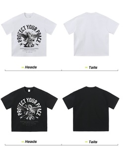 Camiseta extragrande con estampado de ángel caído para hombre |   Cita: '<span class=keywords><strong>Lucha</strong></span>, resistencia, persistencia' |   Ropa Urbana Unisex Y2K 100% Algodón Estampado - Product Image 4