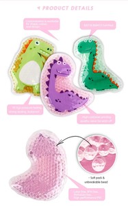 Compresa Fría y Caliente con Forma de Animal y Perlas de Gel para la Fiebre y el Dolor de Cabeza de los Niños y Calentador de Manos - Product Image 2