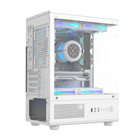 ALSEYE Square Shape Computer Case 240 Cooler White Color PC Case With Glass Window