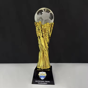 Trofeo de Fútbol de Cristal Premium al por Mayor con Símbolo de Espiga Dorada de Resina, Premios Deportivos Grabados Personalizados con Caja de Regalo MH-LJ0256 - Product Image 2