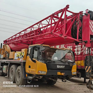 Grue sur camion SANY 100t d'occasion, équipement de construction hydraulique avec moteur et boîte de vitesses en bon état - Product Image 1