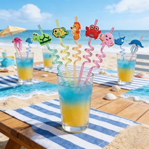 Fashion Party New Arrive Cartoon Marine Animal Food-grade Petg Reusable Plastic Straw Perfect for Festive celebrations Game <strong>Gift</strong> - Product Image 6