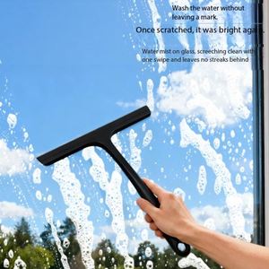 Raclette de douche en silicone de bonne qualité pour portes vitrées, fenêtres de salle de bain, éliminateur d'eau, grattoir polyvalent pour miroirs et carreaux - Product Image 5