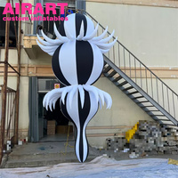 Ballons gonflables pour la décoration d'événements festifs, boule décorative gonflable avec éclairage LED pour suspension