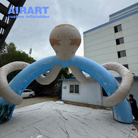Ballon gonflable en forme d'octopus de 10 m de large sur le thème marin pour la décoration de fête de plage et de natation