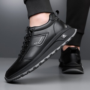 Nouvelles Chaussures Décontractées pour Hommes 2026 en Cuir Pur Souple Blanc, Maille Respirante, Baskets de Marche Lente, Grandes Tailles 45 46, Fabrication Personnalisée Usine Jinjiang - Product Image 2