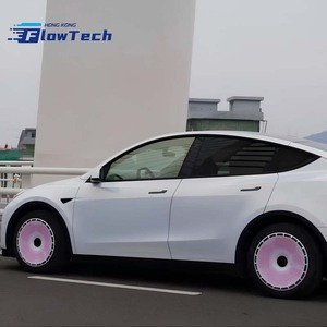 FlowTech pour Tesla Model 3 Juniper 18, 19 et 20 pouces – Cache-roues aérodynamiques, enjoliveurs de jantes, protection intégrale des jantes, compatibles OEM - Product Image 1