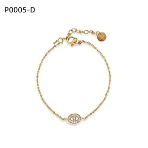 สร้อยข้อมือแฟชั่นประดับเซอร์โคเนีย P0005 สำหรับผู้หญิง เครื่องประดับคุณภาพสูง - Product Image 2
