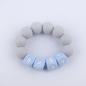 กำไลข้อมือซิลิโคนสำหรับทารกยางกัดของเล่นสำหรับเด็กเล็กเกรดอาหารออกแบบได้ตามต้องการ - Product Image 6