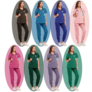 ชุดยูนิฟอร์มทางการแพทย์หลากสีชุดผ่าตัดพยาบาลสำหรับโรงพยาบาลอุปกรณ์เสริมสำหรับพยาบาลและคลินิกทันตกรรมชุดทำงานในร้านเสริมสวย - Product Image 4