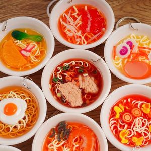 Wholesale of Realistic Food <b>Large</b> Bowl Ramen Keychain Pendants Creative Car Keychains Couple Bag Pendants - Product Image 5