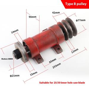 Ağaç işleme makineleri aksesuarları testere mili itme masa testere disk testere mili genişletilmiş 6206 sürücü rulman blok kasnak - Product Image 4