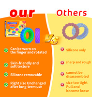 Produit Tendance 2026 Nouveautés Bague Fidget Spinner 6, 12 ou 18 pièces par lot Jouet Sensoriel Anti-Stress Rotatif en Silicone pour l'Autisme