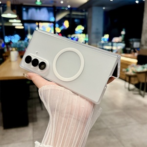 Matte Skin Touch Ultra Thin Slim Clear Phone Case for Samsung Galaxy Z Fold 7 6 5 4 3 <b>Wireless</b> Charging Magnetic Simple Cover - Product Image 4