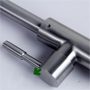 Grifo para Fregadero de Cocina, Acero Inoxidable 304, Monomando, Acabado Cepillado, Montaje en Encimera, Diseño Minimalista, Fácil Instalación - Product Image 3