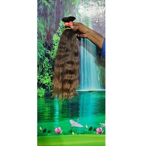 Cabello humano sin procesar marrón claro para un aspecto natural y un estilo sin enredos con hebras alineadas con cutícula completa - Product Image 6