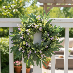 Ghirlanda Artificiale di Eucalipto e Felce Verde per Porta d'Ingresso, Arco Nuziale, Decorazione Murale, Casa e Giardino, Stile Rustico, Vendita all'Ingrosso - Product Image 3