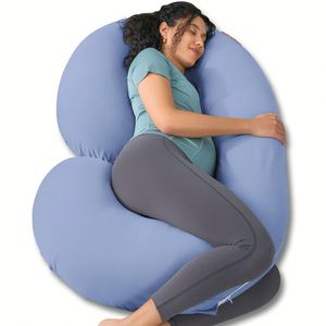 Almohada de Maternidad en Forma de C, Color Azul Brillante, de 58 Pulgadas, para Mujeres Embarazadas, con Funda Extraíble - Product Image 1