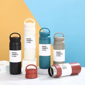 Wholesale 350ml500ml Sports Kettle Can Be Customized Logo Stainless Steel Thermos Adult Travel Steel Coffee Pot.