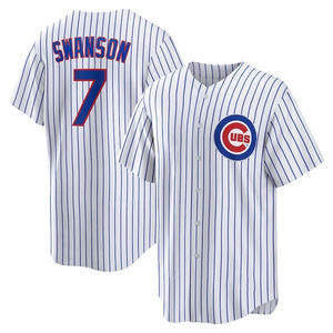 Hızlı Kuruyan Gönderime Hazır # 27 Suzuki # 7 Swanson İşlemeli Cubs Beyzbol Forması - Product Image 1