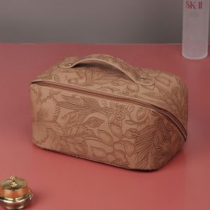 Nouvelle Trousse de Toilette de Voyage Grande Capacité, Sac de Rangement Multifonctionnel en Cuir PU pour Maquillage - Product Image 6