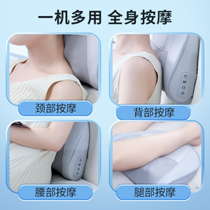 Massage Pillow Neck Massager Rechargeable <b>Heated</b> Cervical <b>Support</b> For <b>Back</b> Shoulder Relief - Product Image 3
