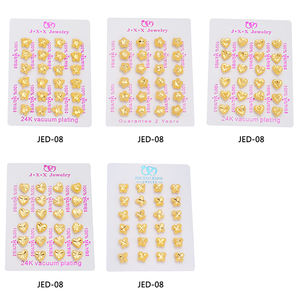 JXX JED-08-4 kelebek gözyaşı yıldız Mini saplama küpe takı seti - Product Image 6