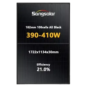 SANGSolar N-Topcon Monocrystalline Solar Module 400W-550W All Black Half Cut Cell Monocrystalline Solar Panel by Manufacturer