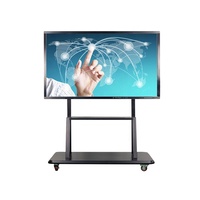 Papan sirkuit LCD Digital TV pintar, tampilan Panel datar interaktif 65 75 86 100 inci layar sentuh untuk rapat