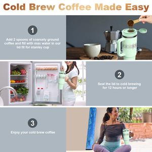 Tapa de Repuesto para Vaso de 40 oz, Función 2 en 1 con Organizador de Pastillas y Embudo para Café, Tapa de Silicona Stanley para Stanley Quencher - Product Image 4