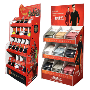 Étagères de présentation multi-niveaux en carton personnalisées, style tiroir, grande capacité, unité de présentation sur pied en carton ondulé pour les collations et les boissons - Product Image 5