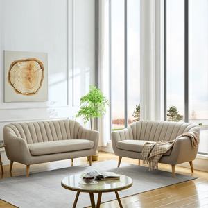 गर्म बिक्री nordic शैली डबल/तीन सीटर सोफे उच्च गुणवत्ता वाले संयोजन लिविंग रूम होटल बेडरूम सोफा - Product Image 2