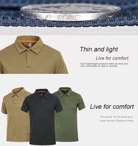 Abito tattico da uomo nero di alta qualità 2020 personalizzato <span class=keywords><strong>a</strong></span> maniche corte - Product Image 6