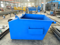 Nouvelle benne à déchets personnalisée compatible avec les chariots élévateurs à chargement frontal et arrière, construction en acier, couvercles en plastique pour la gestion des déchets